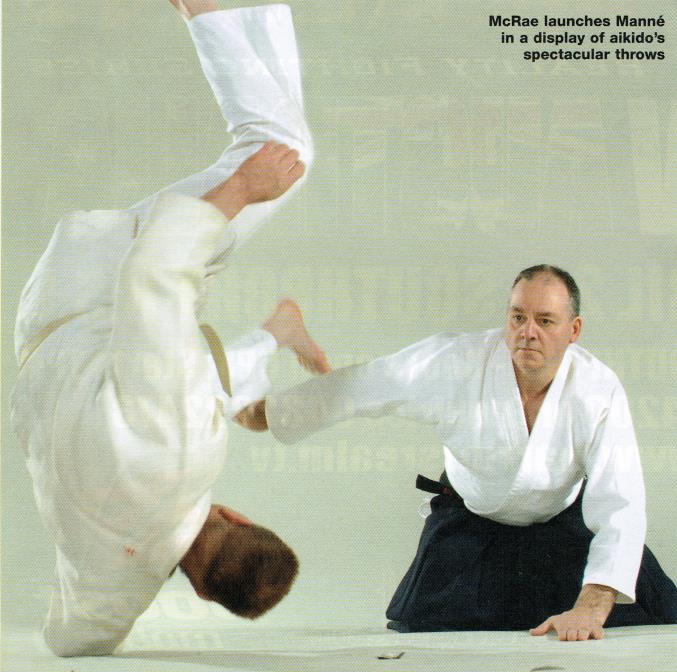 McRae launches Manne in a display of aikido's spectacular throws